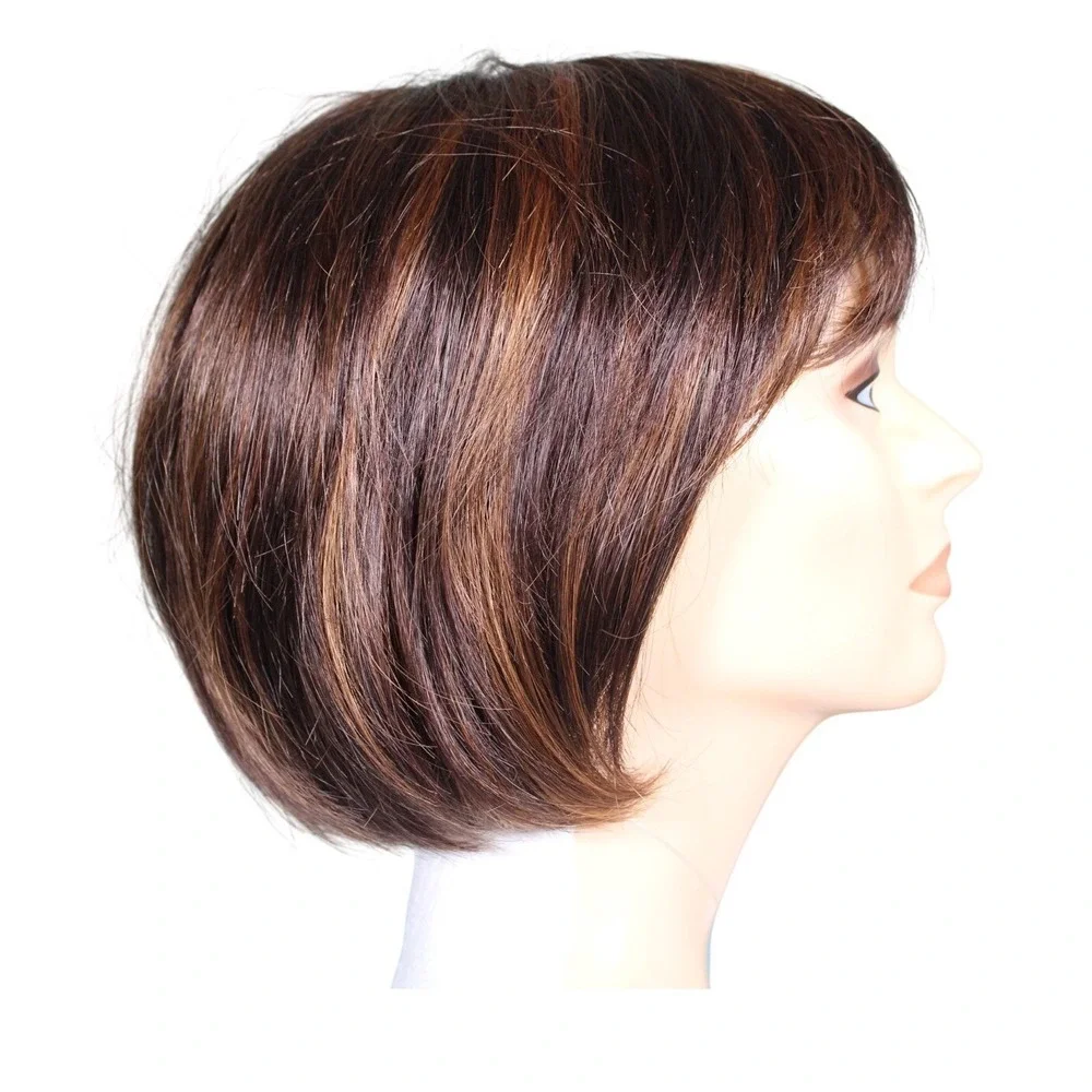 Sandra Monofilament Bob Wig by‎ Estetica R6/28F NWT Chestnut Brown Red Frost